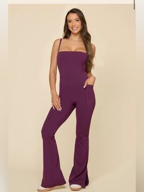 POPFLEX Cinch Up Flare Jumpsuit